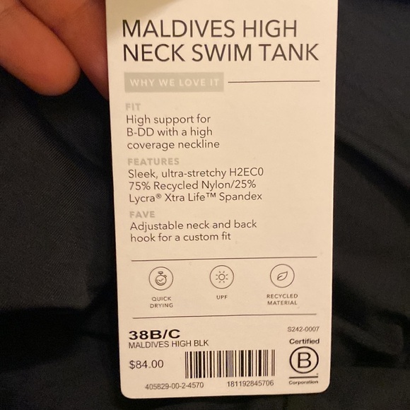 Athleta Maldives High Neck Tankini // Black - Picture 7 of 13